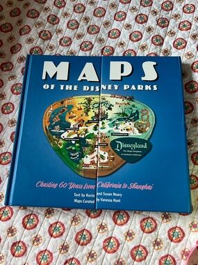 Maps of Disney Parks Charting 60 Years from California Shanghai Hardcover Book